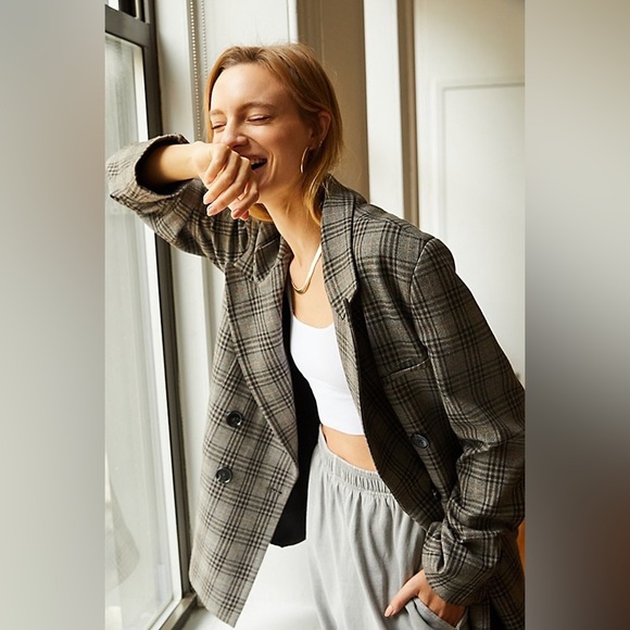 Free People Ashby Blazer in Black Combo - Picture 3 of 11
